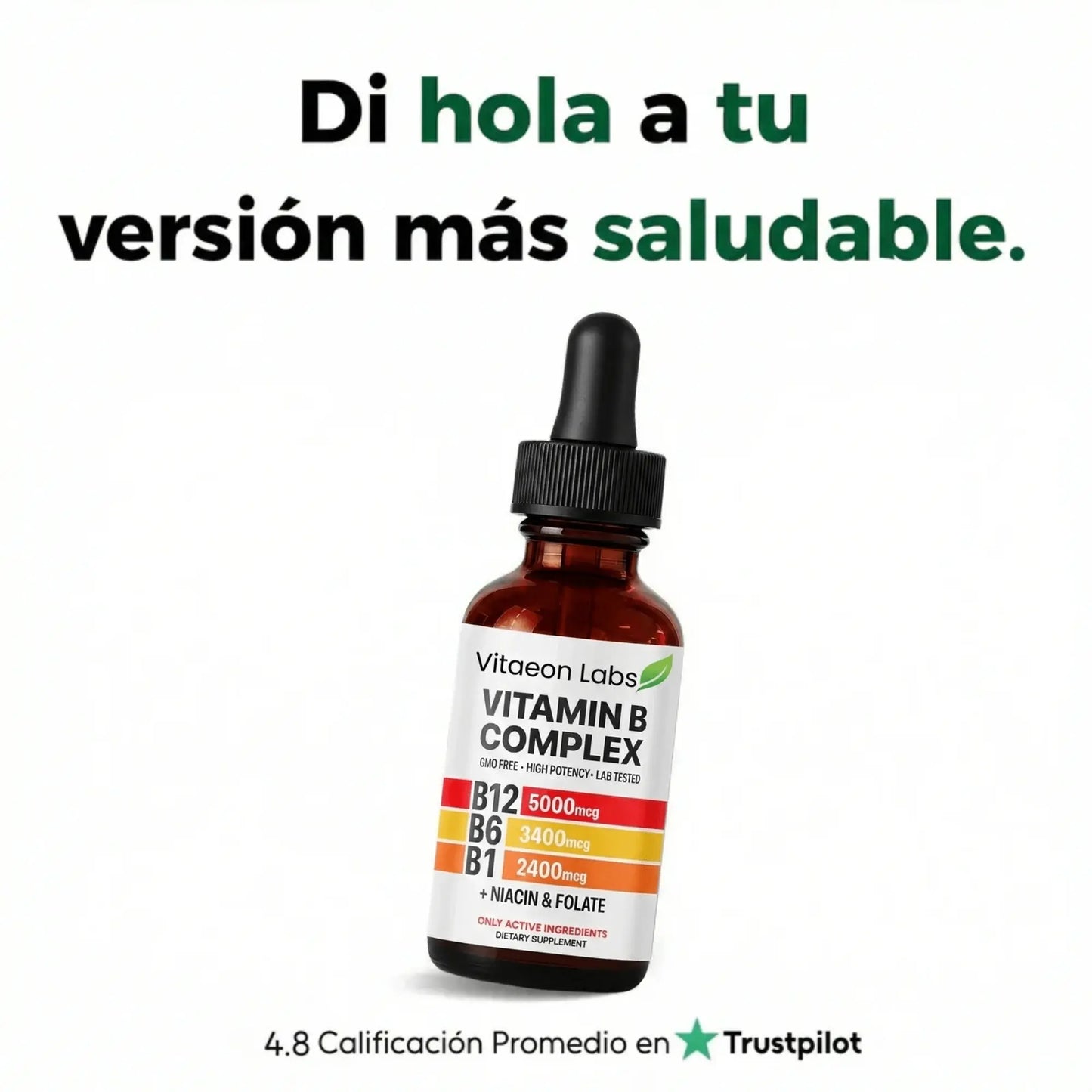 5 en 1 - Complejo de Vitamina B + Magnesio (de REGALO)